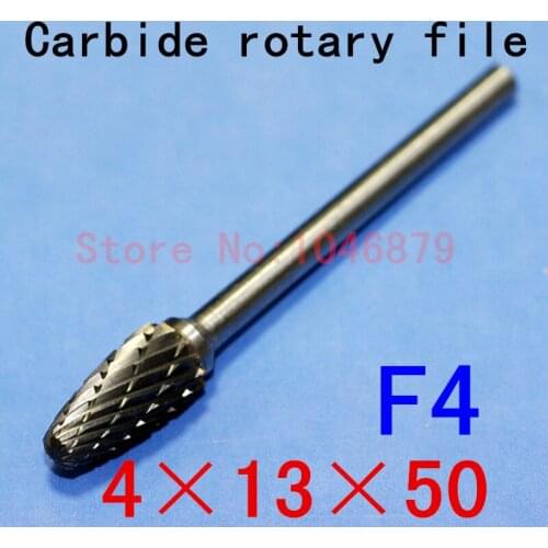 10 / box. Head: 4mm. Shank Diameter: 3mm. Carbide burrs, Carbide, Carbide rotary burrs, deburring tools. F4 * 13 * 50