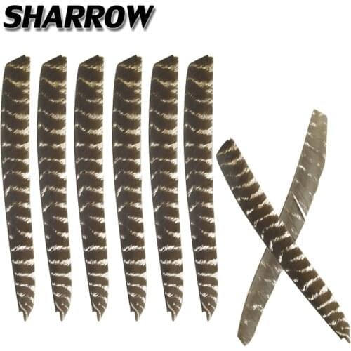 20pcs/50pcs/100pcs Turkey Arrow Feather Left wing Colorful Stripe Arrow Fletching Hunting Shooting Archery Arrow Accessories