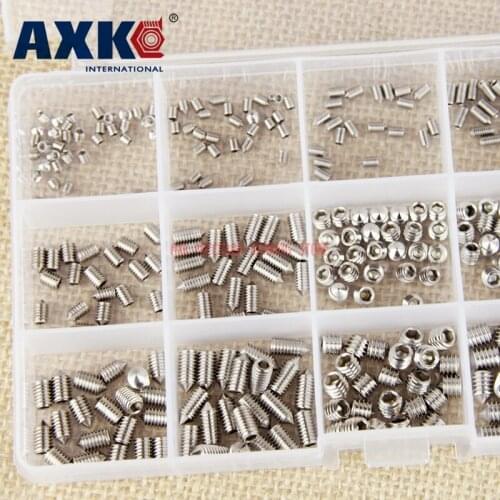 2019 Sale Parafuso Parafusos Screws For Laptops 300 Pcs 304 Stainless Steel Set Screw Tip Machine Screws Headless Top M3m4m5m6