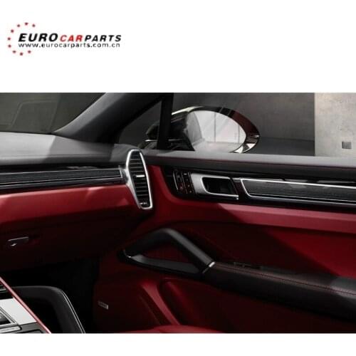 9Y0 interior carbon fit for Cay- 9ya replace into carbon fiber trims for 9y0 5pcs interior door trims with frame