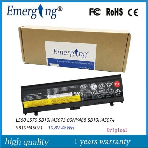 10.8V 48wh New Original Battery for Lenovo ThinkPad SB10H45073 SB10H45074 SB10H45071 00NY488 00NY489 00NY486 L560 L570 71