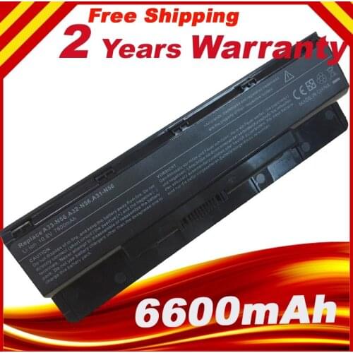 9 cells 6600mAh New A32-N56 Battery for ASUS N46 N46V N46VJ N46VM N46VZ N56 N56V N56VJ N56VM N76 N76VZ A31-N56 A33-N56