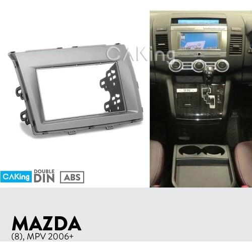Double Din Car Fascia Radio Panel for Mazda MPV 2006+; Mazda 8 2006-2016 Dash Kit Install Adapter Plate Console Bezel Facia Trim