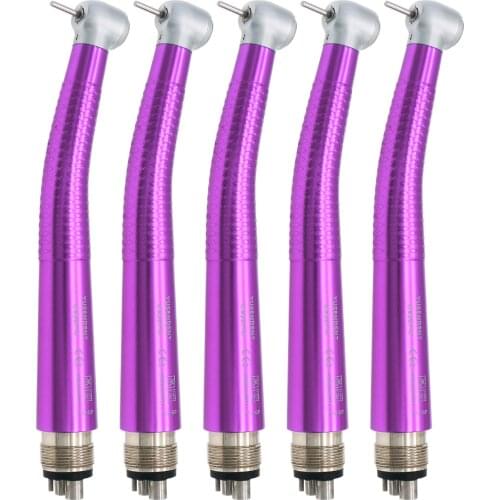COXO Original Product Dental High Speed Purple Color 4 Hole Ceramic Bearing Turbine Handpiece Purple 5pcs/1 set