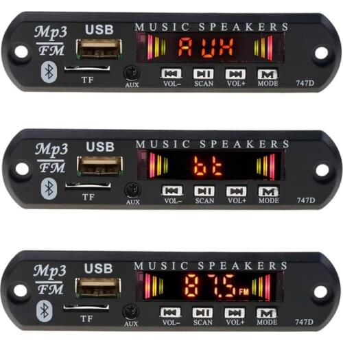 DIY Bluetooth Car Mp3 Player Modification Car Kit Wireless FM receiver Mp3 Player Decoder Board USB 3.5MM music Player Speaker