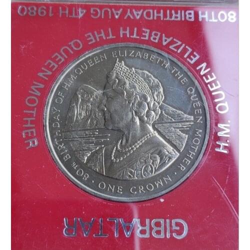 Gibraltar 1 Crown 38mm Coins Eu Edition Europe 100% Real Original Used Coin new with box