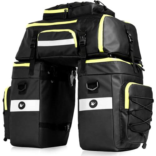 RHINOWALK Mountain Road Bicycle Motorcycle 3 In 1 Trunk Bags Cycling Double Side Rear Rack Tail Seat Pannier Luggage Capacity