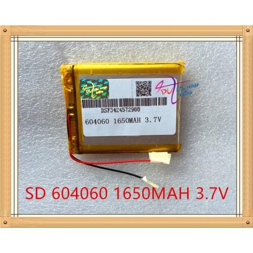 Liter energy battery 3.7V tablet battery 604060 064060 1650mAh GPS card mobile phone battery box
