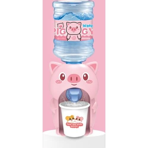 Mini Cartoon Drink Water Dispenser Toy Kitchen Play House Toys Mini Water Dispenser Toy Kitchen Playhouse Pig Kitchen Toy 2021