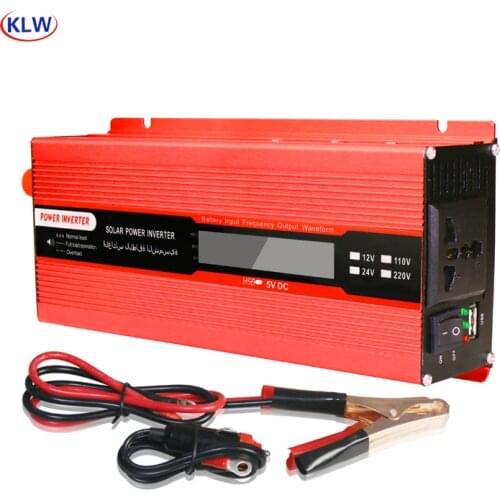 Modified Sine Wave Inverter DC 12V To AC 220V Solar Power 2000W Voltage Transformer Converter LED Display