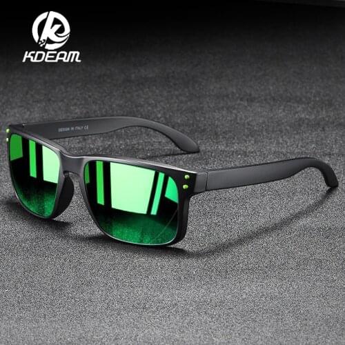 KDEAM Classic Square Sunglasses Men Polarized uv400 high quality Mirror Lens Outdoor fishing Driving Sunglass Women Gafas De Sol