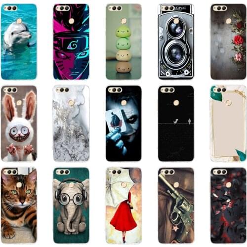 Soft TPU For Honor 7X Case Cover Drawing Painted 5.93" Huawei Honor 7X Case Phone Back Protective Silicone Case Honor 7 6