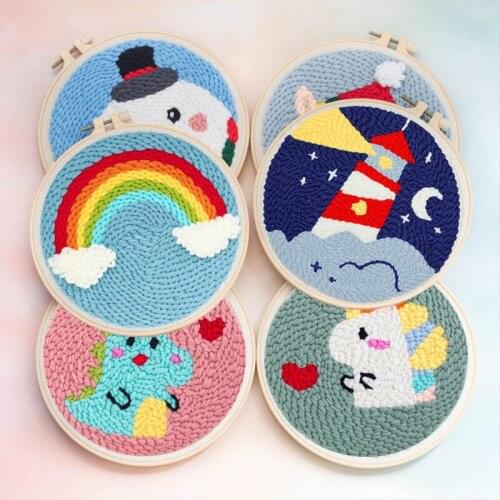Wonderlife diy Russia Poke Embroidery Material Pack Cartoon Wool Painting Poke Music Rub Show Dun Embroidery Decompression