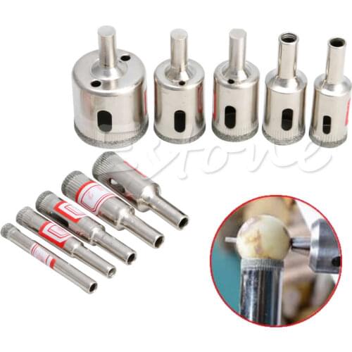 OOTDTY OOTDTY 10 pcs Diamond tool drill bit hole saw set for glass ceramic marble 6mm-32mm