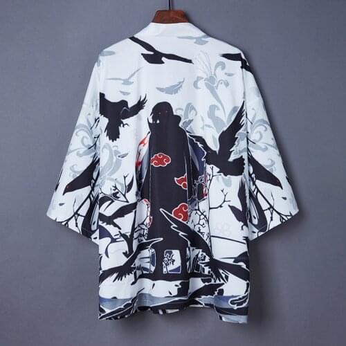 New Anime Hokage Konoha Sasuke Uchiha Sharingan Japanese Kimono Haori Ninja Cosplay Costumes Jacket Kid Adult Cardigan Coat Top