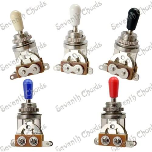 Chrome 3 Way Electric Guitar Pickup Toggle Switch Selector Toggle Switch With Plastic Tip Knob (5 colors)