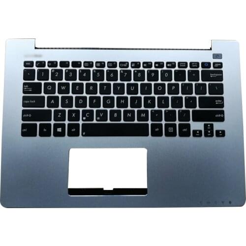 NEW 13.3" Laptop For ASUS S300 S300C S300SC S300K S300Ki Palmrest Upper Case US Keyboard Silver