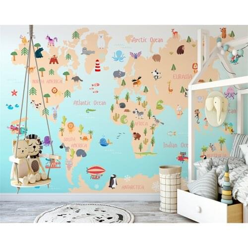 Custom wallpaper Childrens Animal World Ocean Childrens room background murals home decoration living room 3d wallpaper