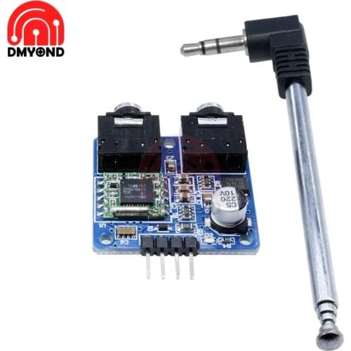 TEA5767 Radio Module FM Stereo Radio Module for 76-108MHZ With Free Cable Antenna Low Noise RF Input Amplifier Chip Module I2C