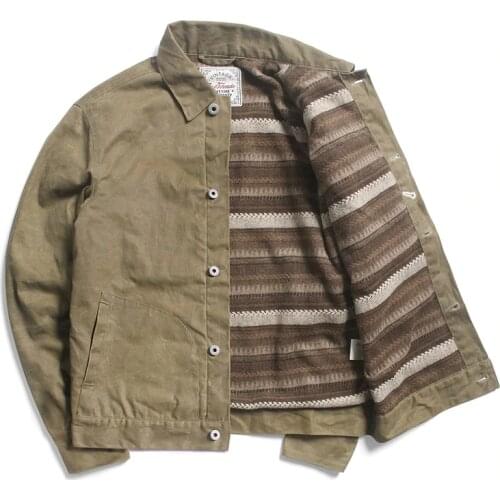 RGT-0005 Read Description! Asian Size Good Quality Cotton Canvas Wax Water Proof Jacket