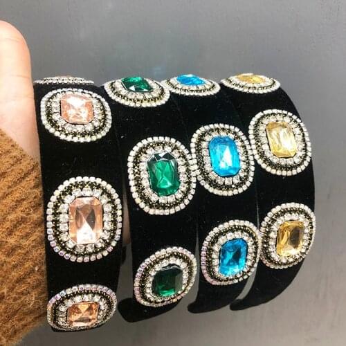 Handmade Women Headband Ethnic Beaded Pearl Hairband Custom Rhinestones Hair Accessories