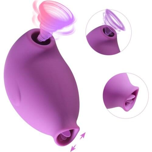 Blowjob Lick Sucking Vibrator for Women Sucker Clitoris Suction Tongue Vibrators Nipple Clitoris Stimulator Sex Toys For Couples
