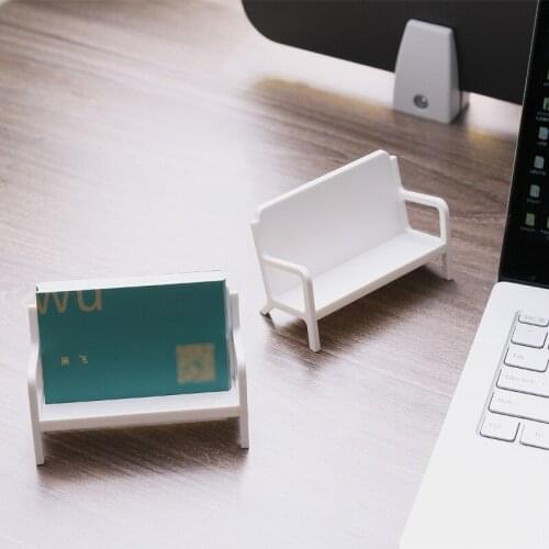 Bench Figure Business Card Case Simple Style Sofa Calling Card Holder Modern Name Card Ornament Gift for Office Table Hot