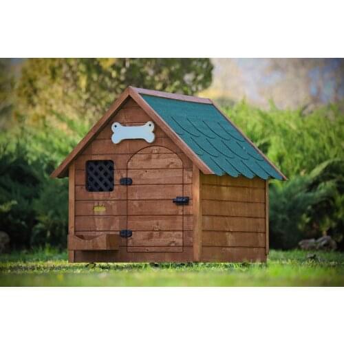 Mandu Heat Insulated Wooden Nut Color Dog Kennel Large, House for Dogs, Dog Kennel, Dog House, cages, Houses