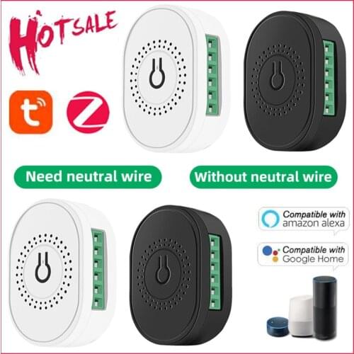 Tuya Zigbee Smart Switch Hub Gateway Via Tuya Alexa Google Home Support Single Fire Zero Fire Smart Home Remote Control