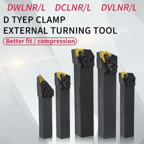 DWLNR DCLNR DVJNR2020/2525 External Lathe Turning Tool Holder for insert WNMG/CNMG/VNMG Cutter Tools Holder CNC Boring Bar