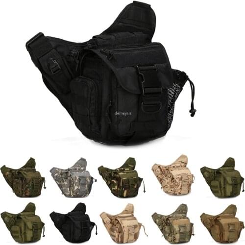 Military Tactical Camouflage Bag Nylon Men Women Outdoor Camera Bags Climbing Camping Trekking Single Shoulder Pack