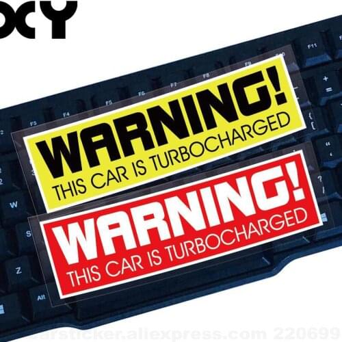 Waring This Car Is TURBOCHARGED Waterproof Car Stickers And Vinyl Decals Funny