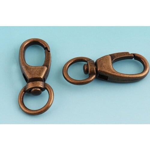10pcs 39mm Antique brass Swivel Clasp Snap Hook Metal Lobster Clasp Lanyard clasp key chains Purse Hardware DIY Accessories