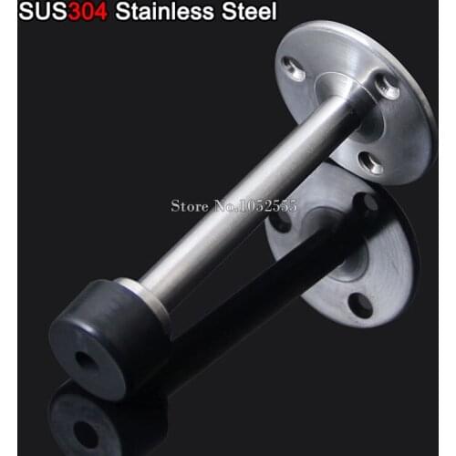 High Quality 2PCS Home 304 Stainless Steel Round Base Wall Mounting Door Stopper Holder K156