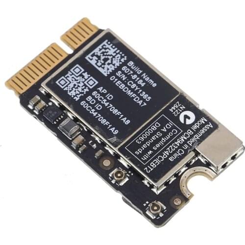BCM943224PCIEBT2 300Mbps 2.4/5G WiFi Bluetooth 4.0 Mini PCIe Network Card for Mac OS Macbook Air A1370 A1369 A1465 Accessories