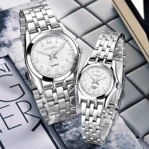 2021 CHENXI Couple Watch Mens Luxury Ultra-thin Large Dial Simple Waterproof Fashion Business Casual Ladies Quartz Watch WA232