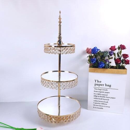 Gold Silver Electroplate Metal Cake Stand Set Display Wedding Birthday Party Dessert Cupcake Plate Rack