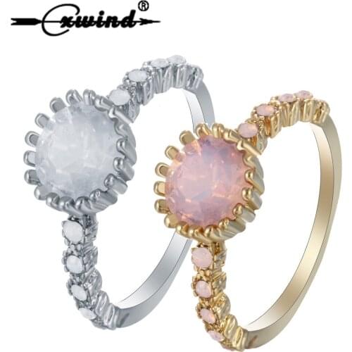 Cxwind Rings For Women Girl Simple Style Infinity Shape Austrian Crystals Fashion Knuckle Ring Jewelry Bague