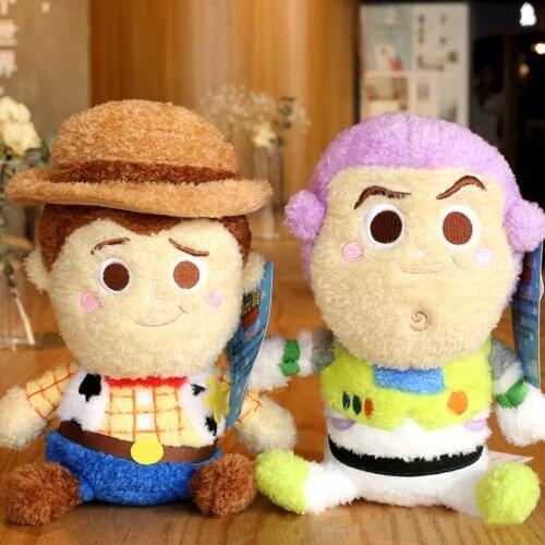 Disney Movie Toy Story 4 Woody Buzz Lightyear Plush Toys Kawaii Stuffed Dolls 23cm Kids Gift