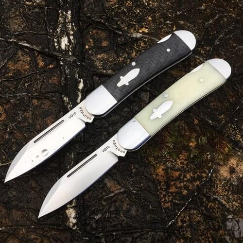 [Brother 1503] 60HRC Pocket knife modern tradtional folding knives VG10 steel Carbon fiber folder Tactical EDC tool collection