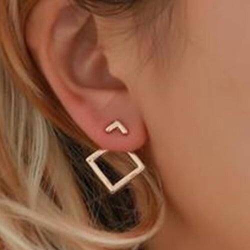 Fashion irregular geometric female stud earrings earrings birthday gift for girlfriend triangle pattern simple earrings wholesal