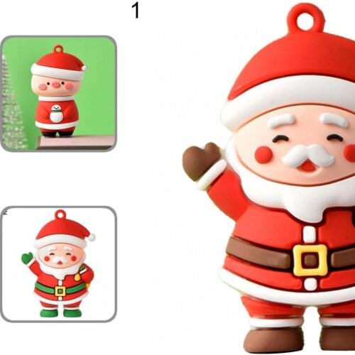 Soft Glue Great Christmas Soft Glue Cartoon Doll Keychain Accessory Santa Pendant Santa Image for Handbag