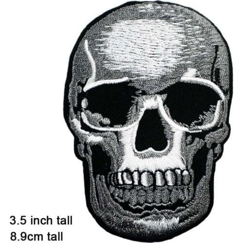 Skull Skeleton Grim Reapers Iron On Patch Embroidered Clothes Patch For Clothing Woman Clothes Stickers Garment