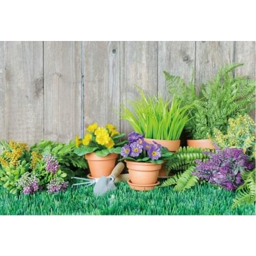 Natural Potted Plants Photography Backdrop Baby Shower Room Decor Photo Booth Studio Prop