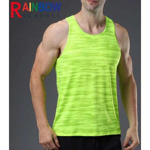 Rainbowtouches Sports Vest Men 2021 New Running Training Leisure Quick Drying Breathable Elastic Fitness Vest Mens