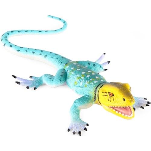 Common Collared Lizard Animal Figure Collectible Toys Wild Animal Cognition Action Figures Kids Plastic Model Toys
