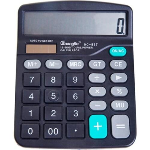 2018 office electronics Large Buttons Dual Power Solar & Battery Powered Desktop Desk Digit Calculator
