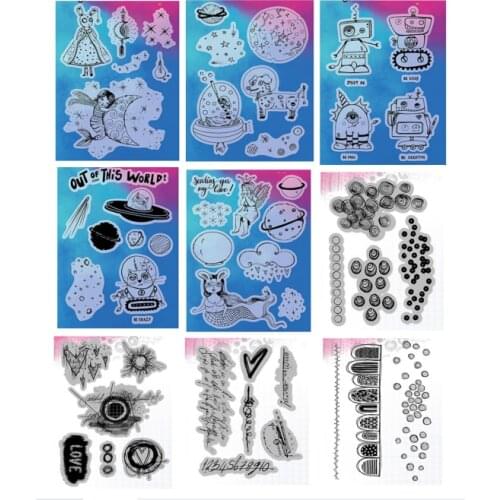 Out Of This World Transparent Clear Silicone Stamp/Seal for DIY scrapbooking/photo album Decorative clear stamp M1301
