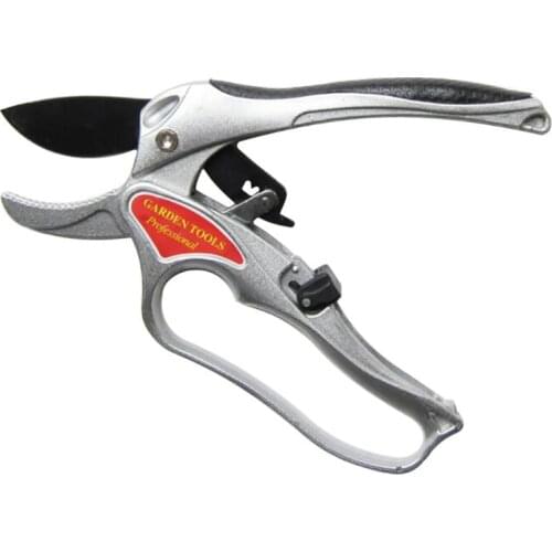 Gardening Pruners, Ratchet Pruning Shears, Anvil Style Fruit Tree Branch Pruning Scissors Trimmer Garden Tool, for Weak Hands