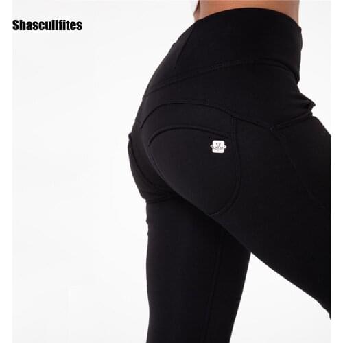 Shascullfites Enhancing High Waist Push Up Sport Legging Women Black Yoga Pants Fleece Lined Stretchy Gym Workout Tights